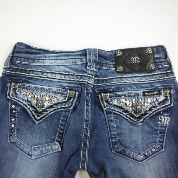 Miss Me Decorative Pocket Denim Skinny Jeans -26 - Picture 5 of 8